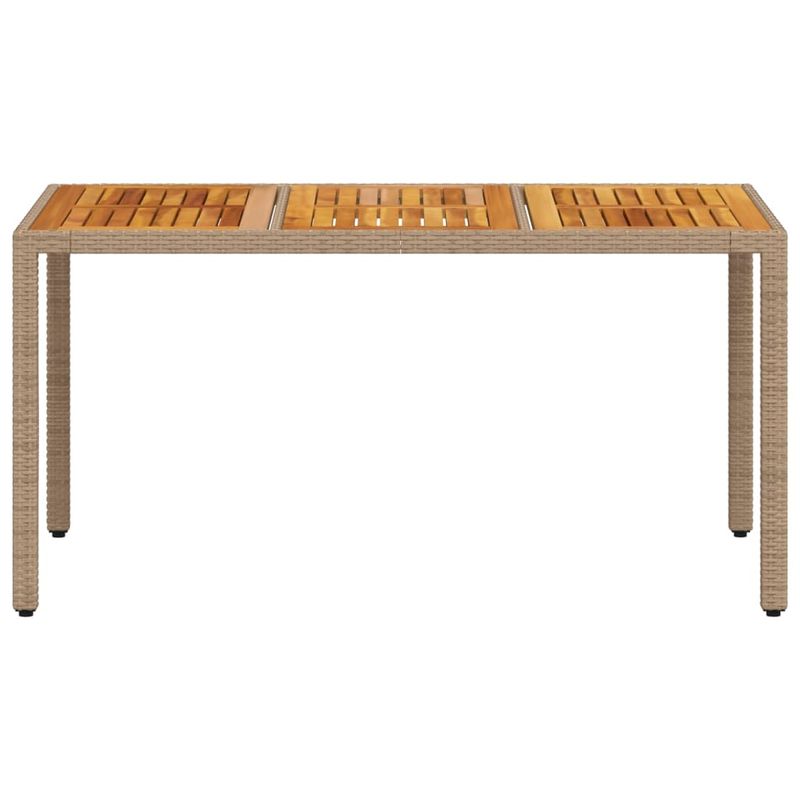 Casa si Gradina - Gradina si terasa - Mobilier exterior - Mese gradina - Masa de gradina, bej, 150x90x75 cm, poliratan si lemn acacia - Infinity.ro