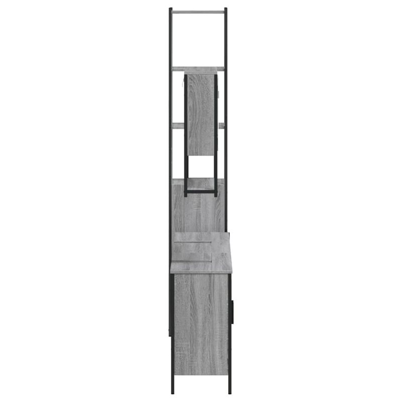 Casa si Gradina - Mobilier - Seturi de mobilier - Seturi baie - Set mobilier de baie, 4 piese, gri sonoma, lemn prelucrat - Infinity.ro