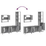 Casa si Gradina - Mobilier - Seturi de mobilier - Seturi baie - Set mobilier de baie, 4 piese, gri sonoma, lemn prelucrat - Infinity.ro