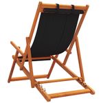 Casa si Gradina - Gradina si terasa - Mobilier exterior - Scaune si sezlonguri gradina - Scaune de plaja pliante, 2 buc., negru, material textil - Infinity.ro