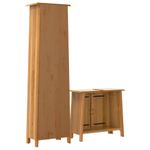 Casa si Gradina - Mobilier - Seturi de mobilier - Seturi baie - Set mobilier de baie, 2 piese, lemn masiv de pin, model dulap chiuvetă + dulap înalt - Infinity.ro