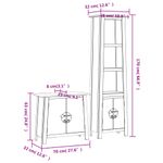 Casa si Gradina - Mobilier - Seturi de mobilier - Seturi baie - Set mobilier de baie, 2 piese, lemn masiv de pin, model dulap chiuvetă + dulap înalt - Infinity.ro