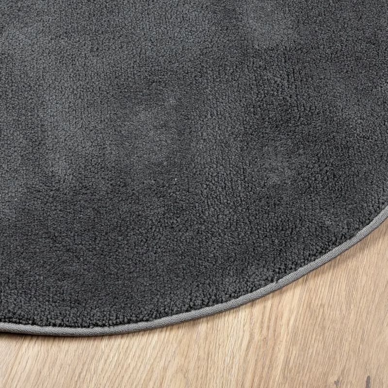 Casa si Gradina - Textile si covoare - Covoare - Covoare casa - Covor „OVIEDO”, fire scurte, antracit, Ø 120 cm - Infinity.ro