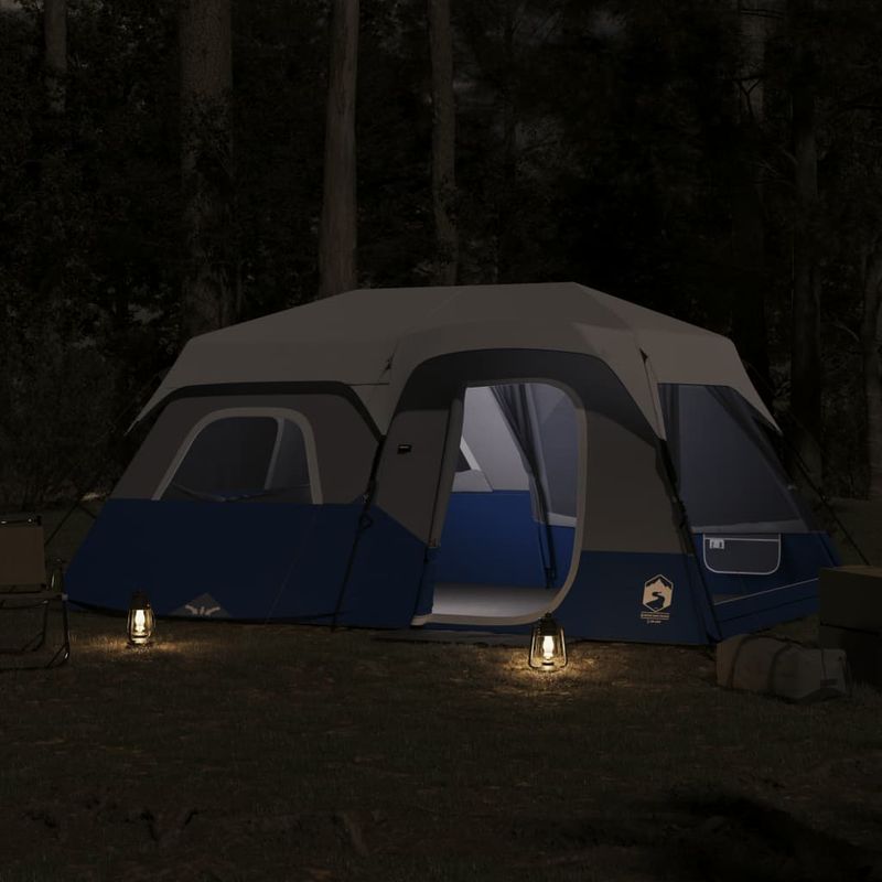 Sport si Outdoor - Camping - Corturi camping - Cort camping cu lumina LED pentru 9 persoane, albastru deschis - Infinity.ro