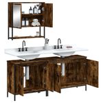 Casa si Gradina - Mobilier - Seturi de mobilier - Seturi baie - Set mobilier de baie, 3 piese, stejar fumuriu, lemn prelucrat - Infinity.ro