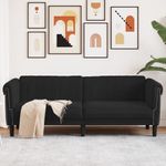 Casa si Gradina - Mobilier - Canapele si coltare - Canapele - Canapea cu 3 locuri, Negru, catifea - Infinity.ro