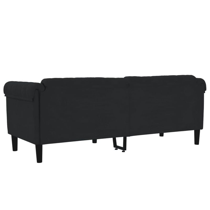 Casa si Gradina - Mobilier - Canapele si coltare - Canapele - Canapea cu 3 locuri, Negru, catifea - Infinity.ro