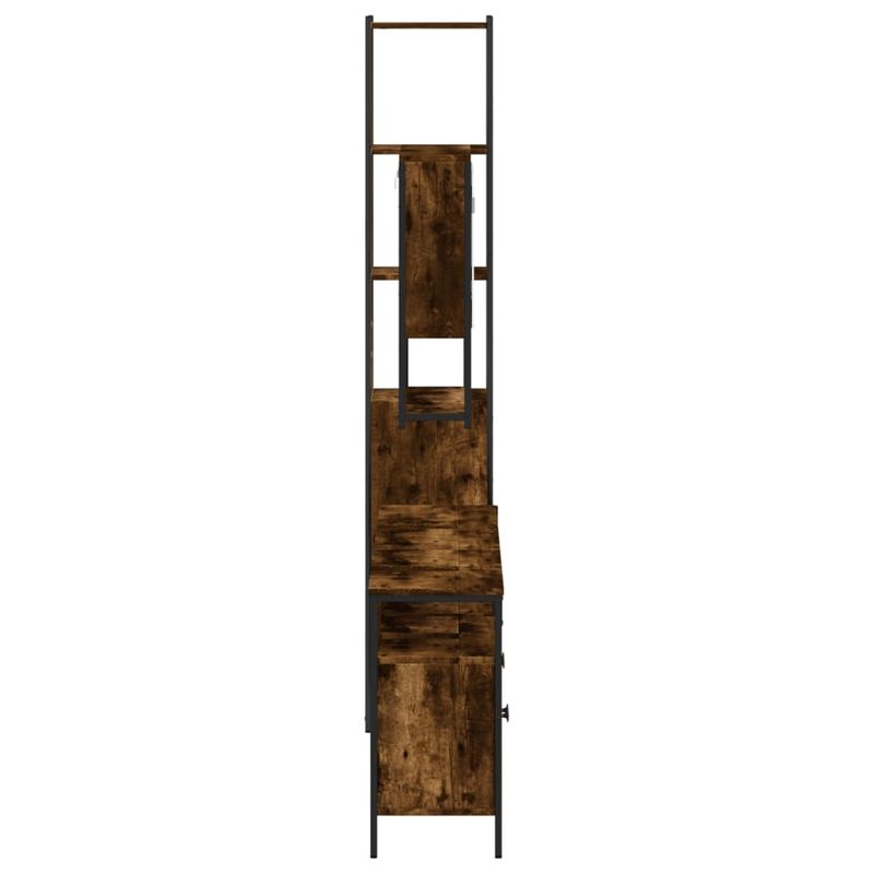 Casa si Gradina - Mobilier - Seturi de mobilier - Seturi baie - Set mobilier de baie, 4 piese, stejar fumuriu, lemn prelucrat - Infinity.ro