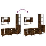 Casa si Gradina - Mobilier - Seturi de mobilier - Seturi baie - Set mobilier de baie, 4 piese, stejar fumuriu, lemn prelucrat - Infinity.ro