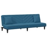 Casa si Gradina - Mobilier - Seturi de mobilier - Seturi living - Set de canapele cu perne, 2 piese, albastru, catifea - Infinity.ro