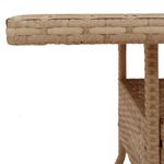 Casa si Gradina - Gradina si terasa - Mobilier exterior - Mese gradina - Masa de gradina, bej, 80x80x75 cm, poliratan si lemn acacia - Infinity.ro
