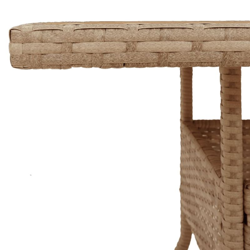 Casa si Gradina - Gradina si terasa - Mobilier exterior - Mese gradina - Masa de gradina, bej, 80x80x75 cm, poliratan si lemn acacia - Infinity.ro