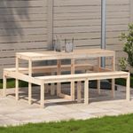 Casa si Gradina - Gradina si terasa - Mobilier exterior - Mese gradina - Masa de picnic, 160x134x75 cm, lemn masiv de pin - Infinity.ro