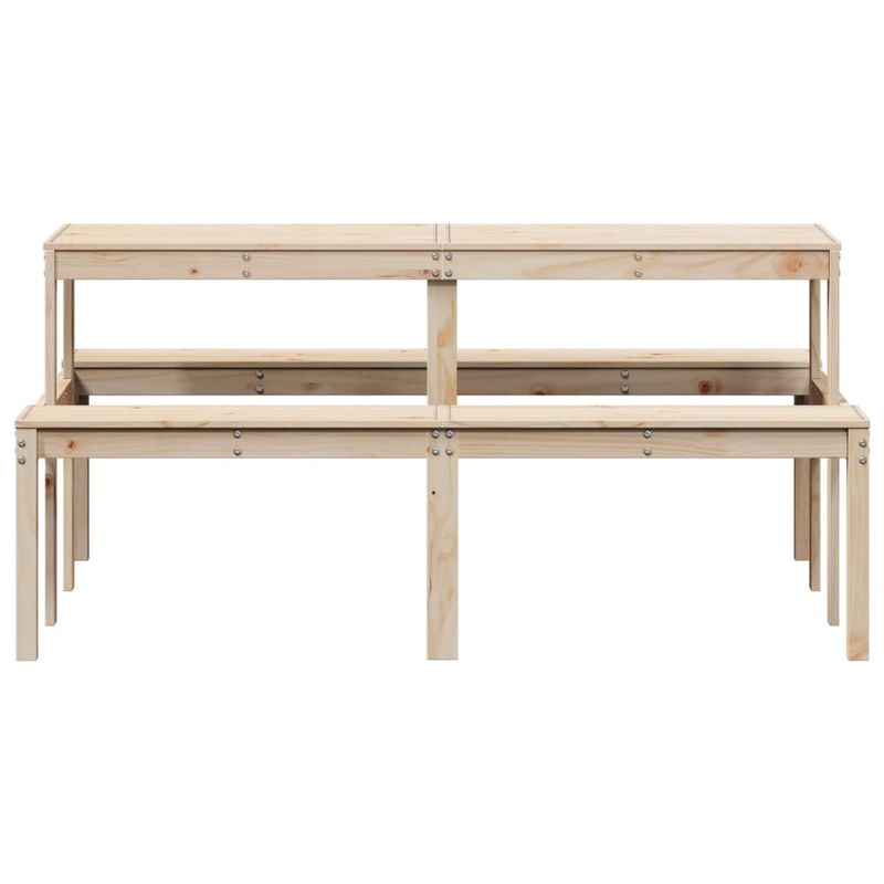 Casa si Gradina - Gradina si terasa - Mobilier exterior - Mese gradina - Masa de picnic, 160x134x75 cm, lemn masiv de pin - Infinity.ro