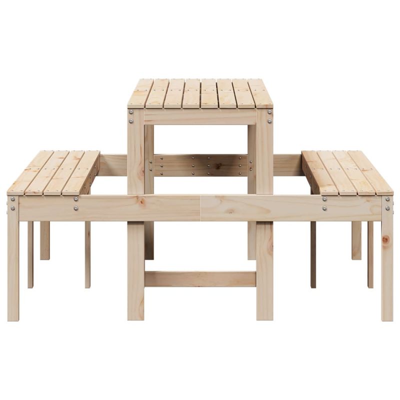 Casa si Gradina - Gradina si terasa - Mobilier exterior - Mese gradina - Masa de picnic, 160x134x75 cm, lemn masiv de pin - Infinity.ro