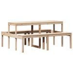 Casa si Gradina - Gradina si terasa - Mobilier exterior - Mese gradina - Masa de picnic, 160x134x75 cm, lemn masiv de pin - Infinity.ro