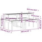 Casa si Gradina - Gradina si terasa - Mobilier exterior - Mese gradina - Masa de picnic, 160x134x75 cm, lemn masiv de pin - Infinity.ro