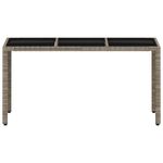 Casa si Gradina - Gradina si terasa - Mobilier exterior - Mese gradina - Masa gradina blat din sticla gri deschis 150x90x75 cm poliratan - Infinity.ro