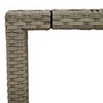 Casa si Gradina - Gradina si terasa - Mobilier exterior - Mese gradina - Masa gradina blat din sticla gri deschis 150x90x75 cm poliratan - Infinity.ro
