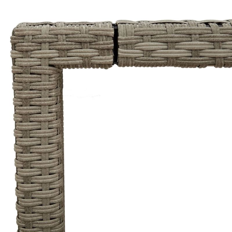 Casa si Gradina - Gradina si terasa - Mobilier exterior - Mese gradina - Masa gradina blat din sticla gri deschis 150x90x75 cm poliratan - Infinity.ro