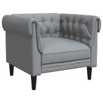 Casa si Gradina - Mobilier - Scaune si fotolii - Fotolii - Fotoliu Chesterfield gri deschis, material textil - Infinity.ro