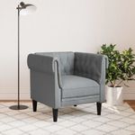 Casa si Gradina - Mobilier - Scaune si fotolii - Fotolii - Fotoliu Chesterfield gri deschis, material textil - Infinity.ro