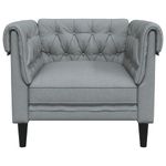 Casa si Gradina - Mobilier - Scaune si fotolii - Fotolii - Fotoliu Chesterfield gri deschis, material textil - Infinity.ro
