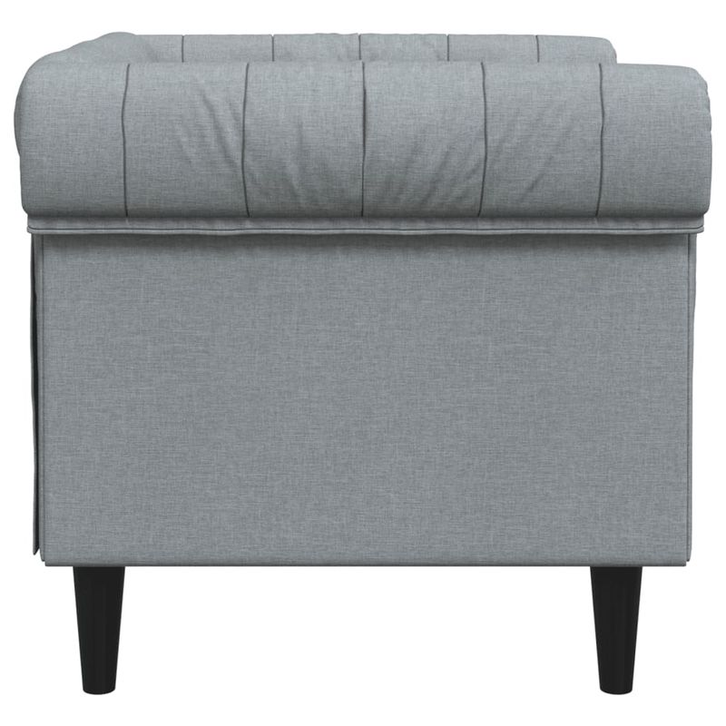 Casa si Gradina - Mobilier - Scaune si fotolii - Fotolii - Fotoliu Chesterfield gri deschis, material textil - Infinity.ro