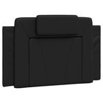 Casa si Gradina - Mobilier - Paturi si accesorii - Paturi - Pat continental cu saltea, negru, 80x200 cm, piele ecologica - Infinity.ro