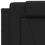 Casa si Gradina - Mobilier - Paturi si accesorii - Paturi - Pat continental cu saltea, negru, 80x200 cm, piele ecologica - Infinity.ro