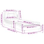 Casa si Gradina - Mobilier - Paturi si accesorii - Paturi - Pat continental cu saltea, negru, 80x200 cm, piele ecologica - Infinity.ro