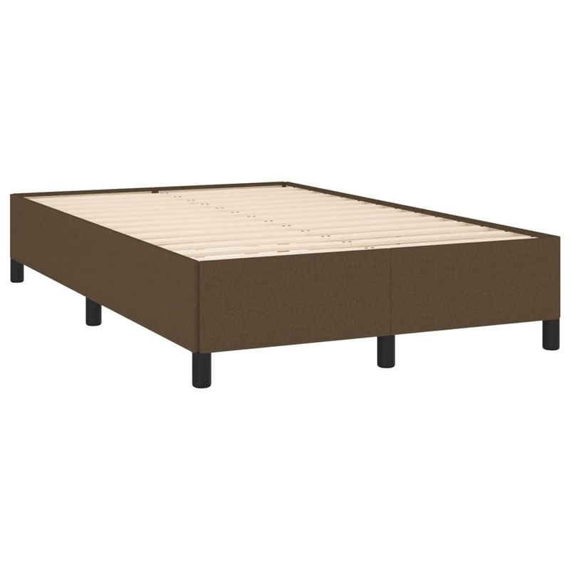 Casa si Gradina - Mobilier - Paturi si accesorii - Paturi - Pat box spring cu saltea, maro inchis, 120x190 cm, textil - Infinity.ro