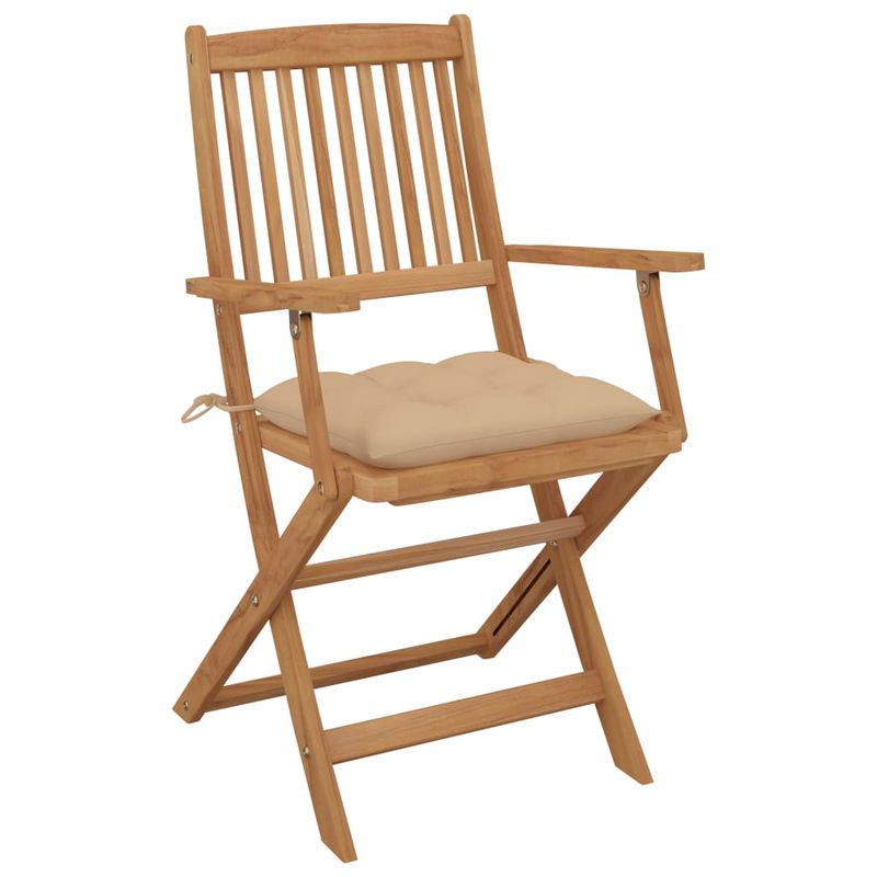 Casa si Gradina - Gradina si terasa - Mobilier exterior - Scaune si sezlonguri gradina - Scaune gradina pliabile, cu perne, 6 buc., lemn masiv de acacia - Infinity.ro