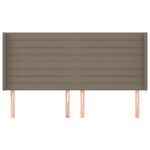Casa si Gradina - Mobilier - Paturi si accesorii - Accesorii paturi - Tablie de pat cu aripioare gri taupe 183x16x118/128 cm textil - Infinity.ro