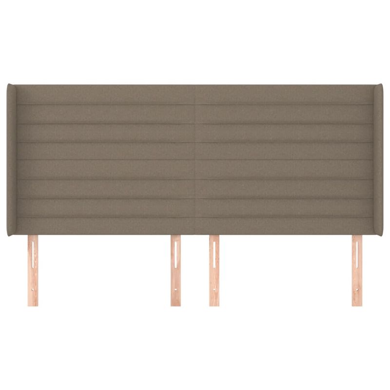 Casa si Gradina - Mobilier - Paturi si accesorii - Accesorii paturi - Tablie de pat cu aripioare gri taupe 183x16x118/128 cm textil - Infinity.ro