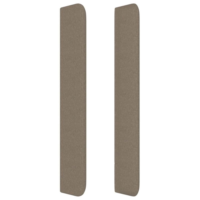 Casa si Gradina - Mobilier - Paturi si accesorii - Accesorii paturi - Tablie de pat cu aripioare gri taupe 183x16x118/128 cm textil - Infinity.ro