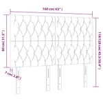 Casa si Gradina - Mobilier - Paturi si accesorii - Accesorii paturi - Tablie de pat cu LED, roz, 160x7x118/128 cm, catifea - Infinity.ro