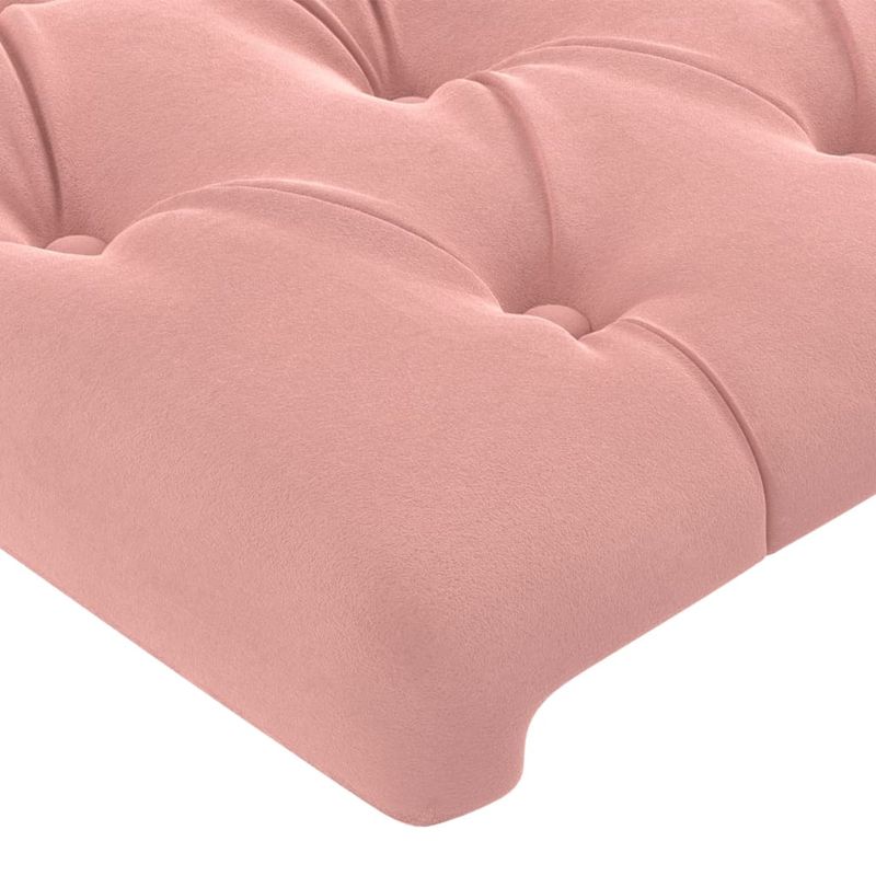 Casa si Gradina - Mobilier - Paturi si accesorii - Paturi - Cadru de pat cu tablie, roz, 160x200 cm, catifea - Infinity.ro