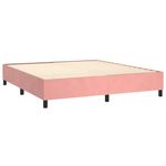 Casa si Gradina - Mobilier - Paturi si accesorii - Paturi - Pat box spring cu saltea, roz, 180x200 cm, catifea - Infinity.ro
