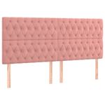 Casa si Gradina - Mobilier - Paturi si accesorii - Paturi - Pat box spring cu saltea, roz, 180x200 cm, catifea - Infinity.ro