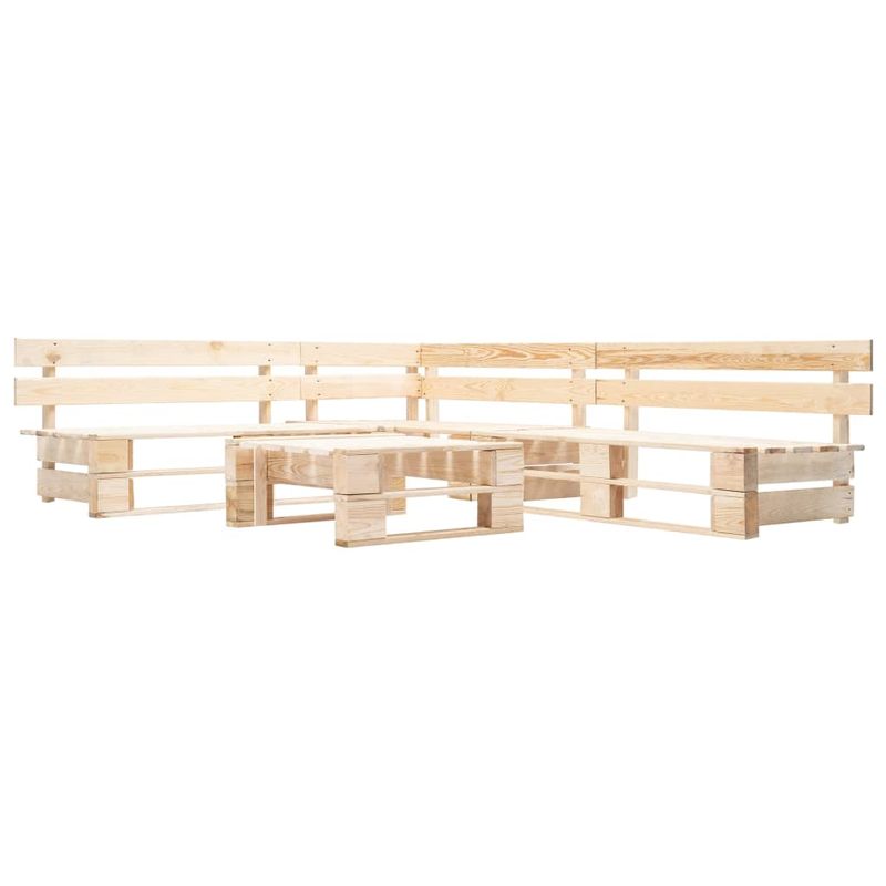 Casa si Gradina - Gradina si terasa - Mobilier exterior - Seturi mobila gradina - Set mobilier gradina paleti cu perne nisipii, 4 piese, lemn - Infinity.ro