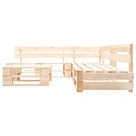 Casa si Gradina - Gradina si terasa - Mobilier exterior - Seturi mobila gradina - Set mobilier gradina paleti cu perne nisipii, 4 piese, lemn - Infinity.ro