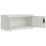 Casa si Gradina - Constructii - Depozitare, transport si protectie - Rafturi, fisete si vestiare - Fiset, gri deschis, 90x40x180 cm, otel - Infinity.ro