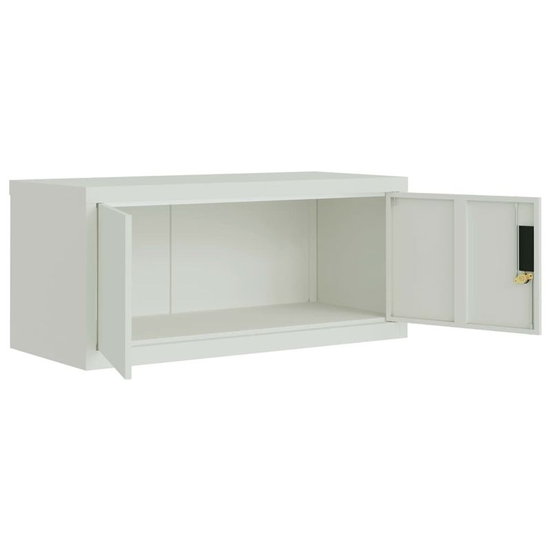 Casa si Gradina - Constructii - Depozitare, transport si protectie - Rafturi, fisete si vestiare - Fiset, gri deschis, 90x40x180 cm, otel - Infinity.ro