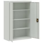 Casa si Gradina - Constructii - Depozitare, transport si protectie - Rafturi, fisete si vestiare - Fiset, gri deschis, 90x40x180 cm, otel - Infinity.ro