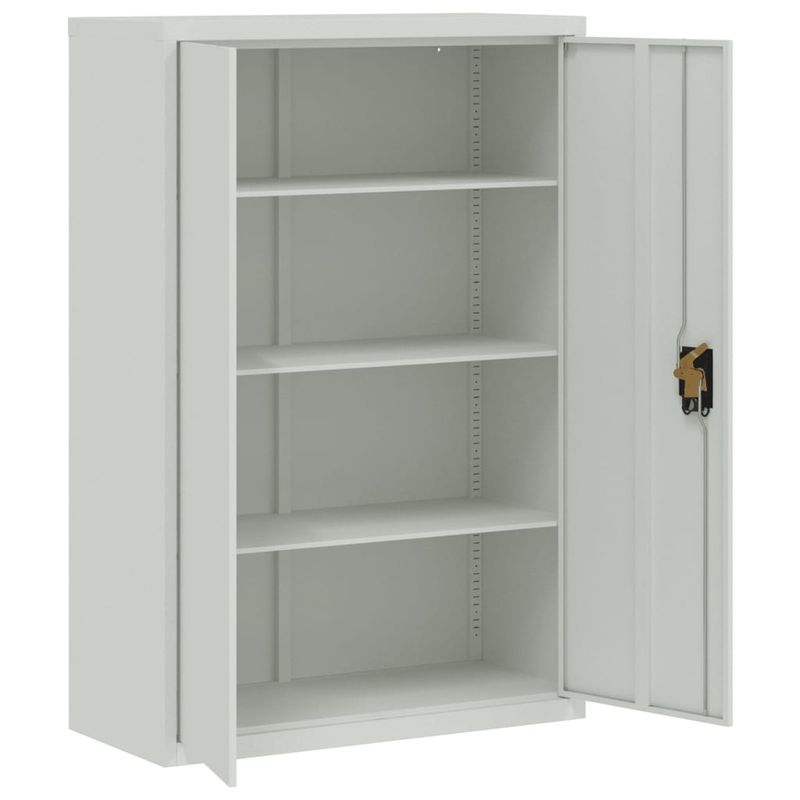 Casa si Gradina - Constructii - Depozitare, transport si protectie - Rafturi, fisete si vestiare - Fiset, gri deschis, 90x40x180 cm, otel - Infinity.ro