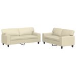 Casa si Gradina - Mobilier - Seturi de mobilier - Seturi living - Set de canapele, 2 piese, crem, piele ecologica - Infinity.ro