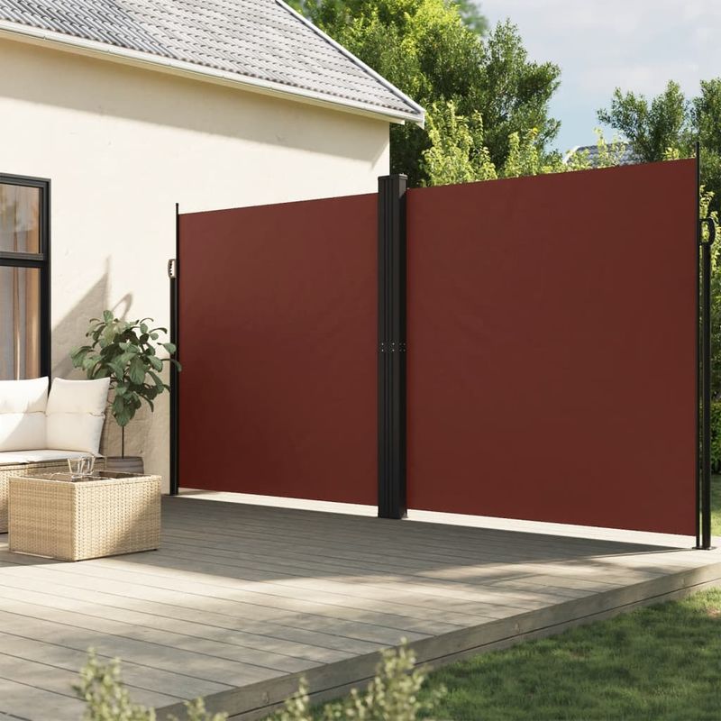 Casa si Gradina - Gradina si terasa - Umbrele si pavilioane - Umbrele - Copertina laterala retractabila, maro, 220x1000 cm - Infinity.ro