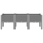 Casa si Gradina - Gradinarit si plante - Plante si ghivece - Ghivece si suporturi - Jardiniera de gradina cu picioare, gri deschis, 120x40x42cm, PP - Infinity.ro