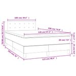 Casa si Gradina - Mobilier - Paturi si accesorii - Paturi - Pat cu arcuri, saltea si LED, negru, 120x190 cm, catifea - Infinity.ro